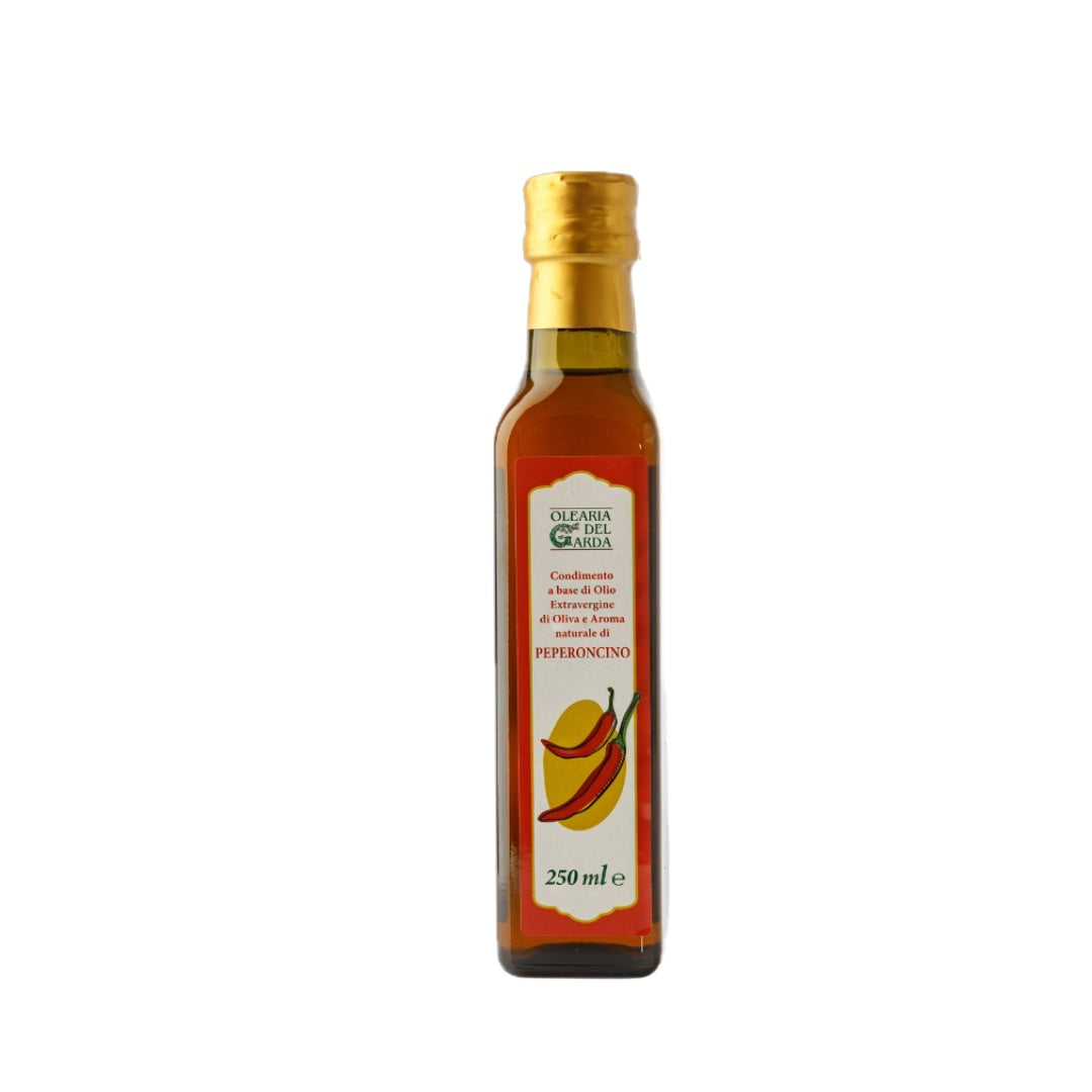 Chili Olivenöl – Aromatisiertes Olivenöl Extra Vergine mit Peperoncino - Olearia del Garda | 250 ml