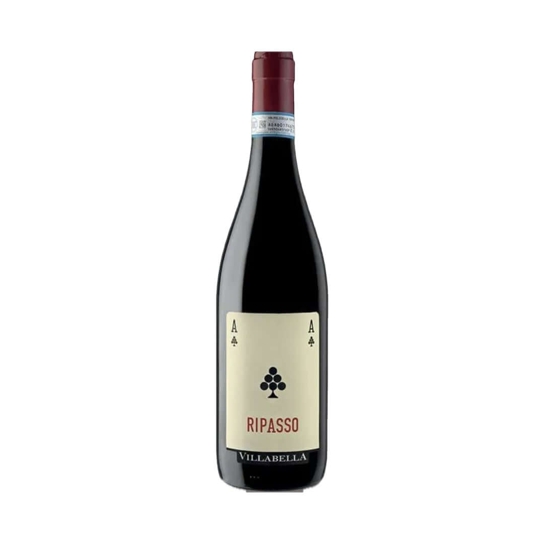 Valpolicella Ripasso Classico Superiore Wein von Vigneti Villabella in einer Flasche, stilvolles Design.