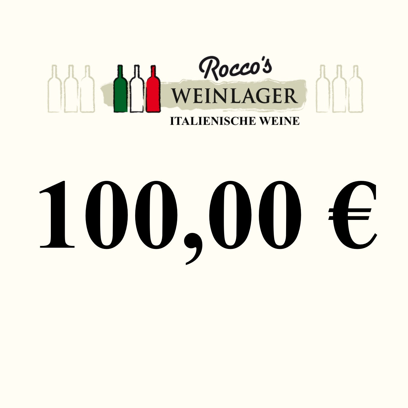 Digitaler Gutschein (10-250€) für den Onlineshop von Roccos Weinlager