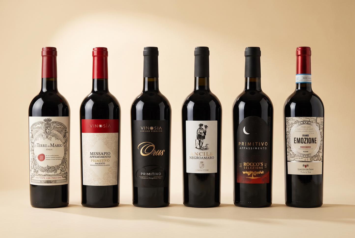 Probierpaket Rocco's Hausrot – sechs italienische Rotweine