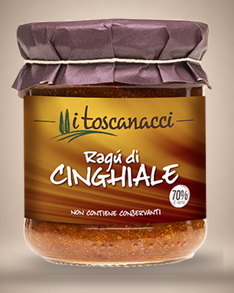 I Toscanacci Ragù di Cinghiale (Wildschwein-Ragout) 180 g Freisteller