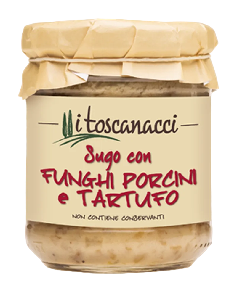 I Toscanacci Sugo con Funghi Porcini e Tartufo (Sauce mit Steinpilzen und Trüffel) 180 g Freisteller