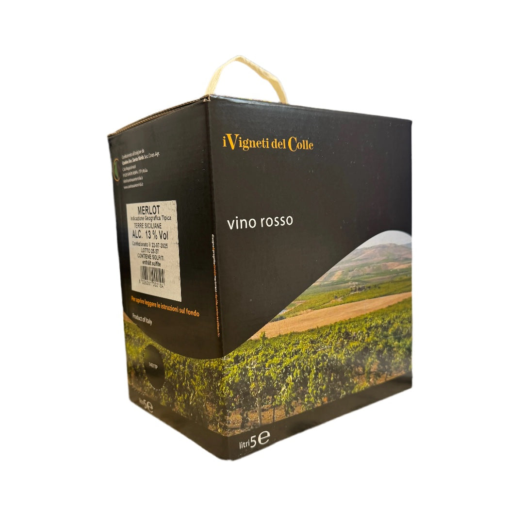 Viticoltori della Ninfa – Merlot IGP Terre Siciliane 5 Liter Bag in Box