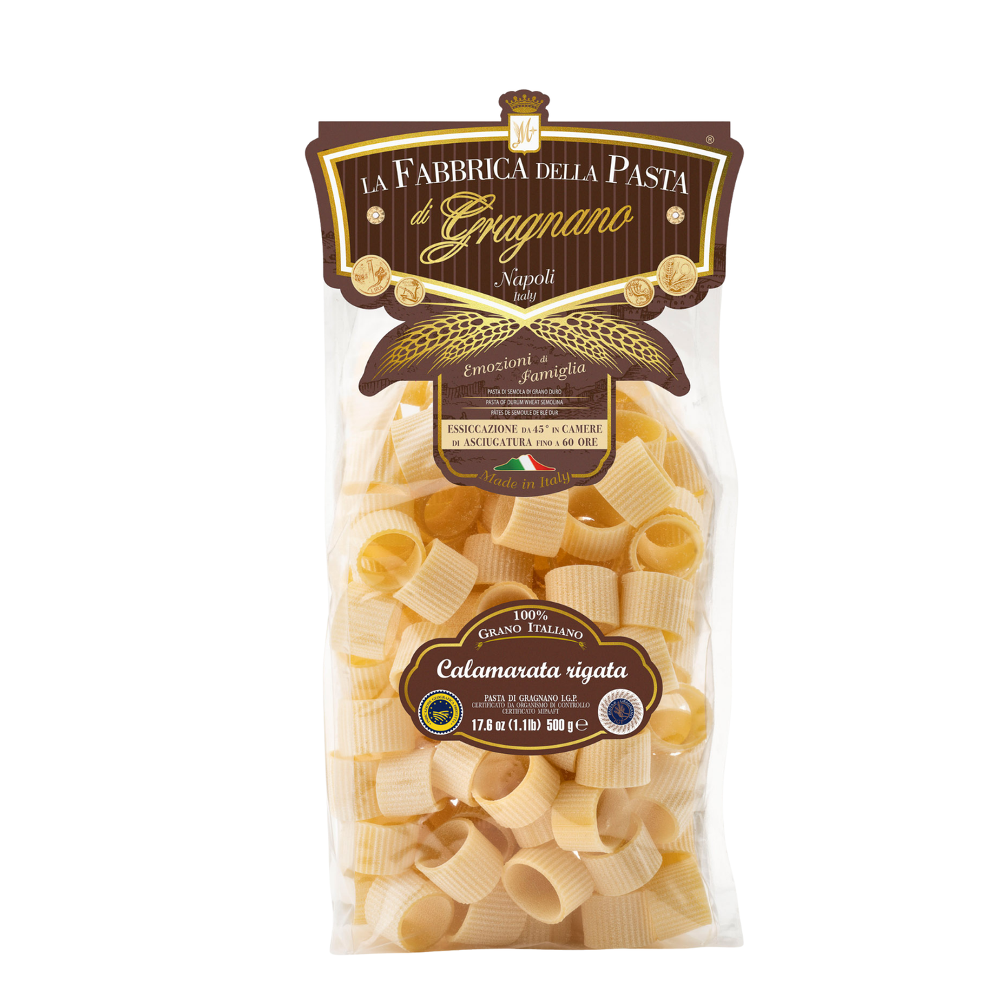 Calamarata rigata IGP 500 g – Verpackung