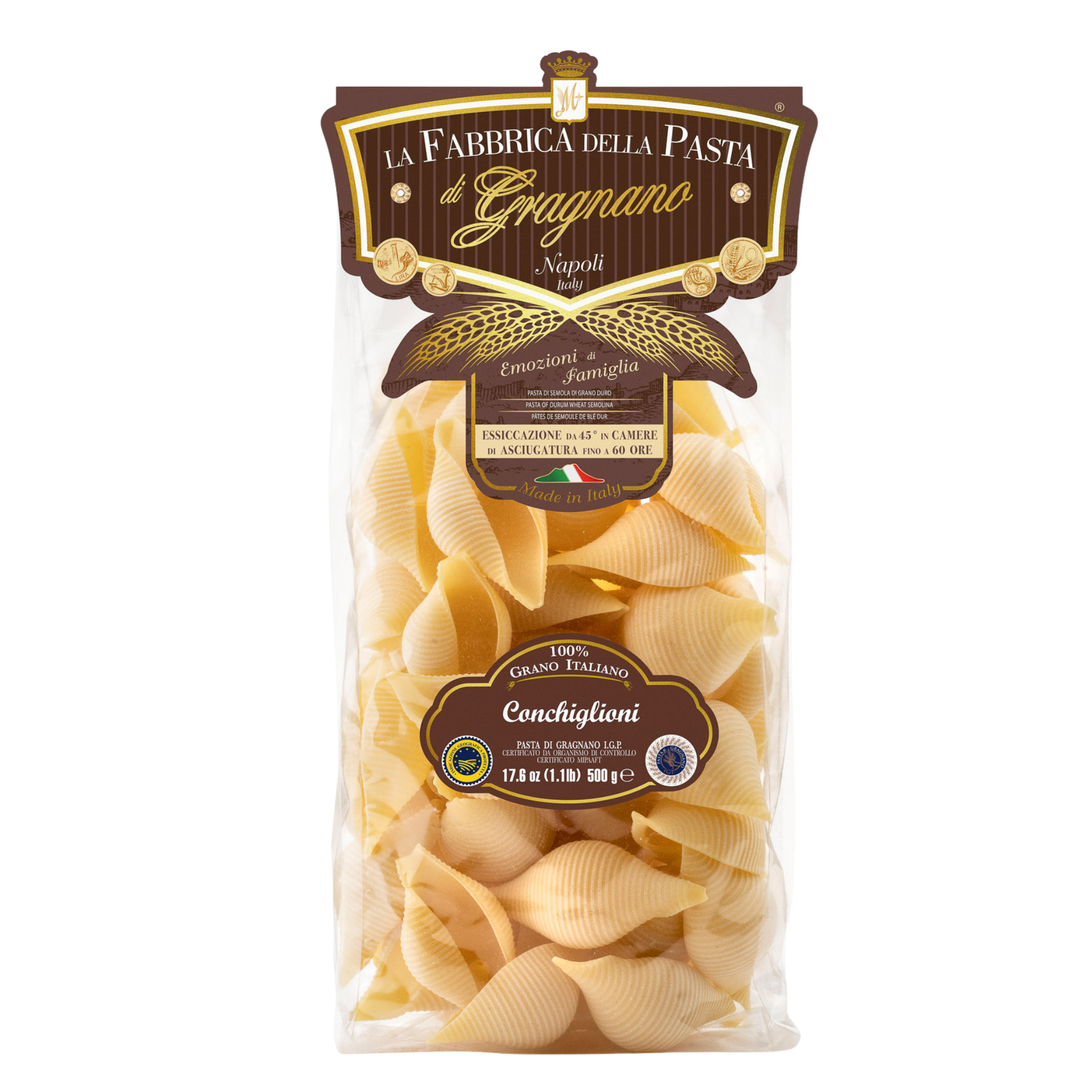 Conchiglioni IGP 500 g – Verpackung