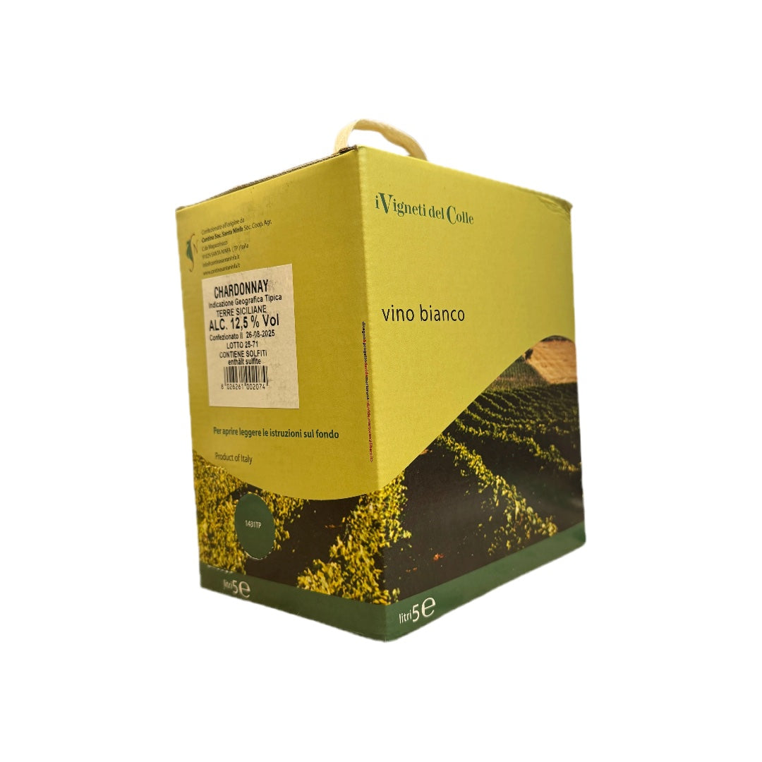 Viticoltori della Ninfa – Chardonnay IGP Terre Siciliane 5 Liter Bag in Box