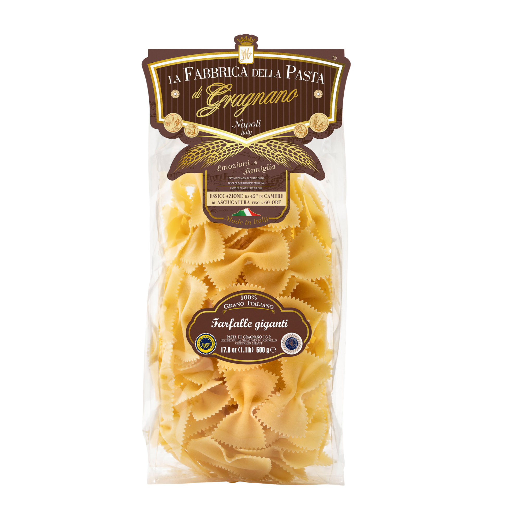 Farfalle Giganti IGP 500 g – Verpackung