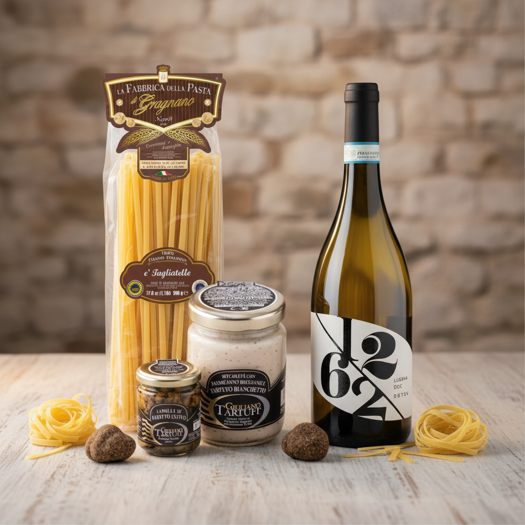 Trüffelpasta Kombipaket mit Detomi Lugana DOC