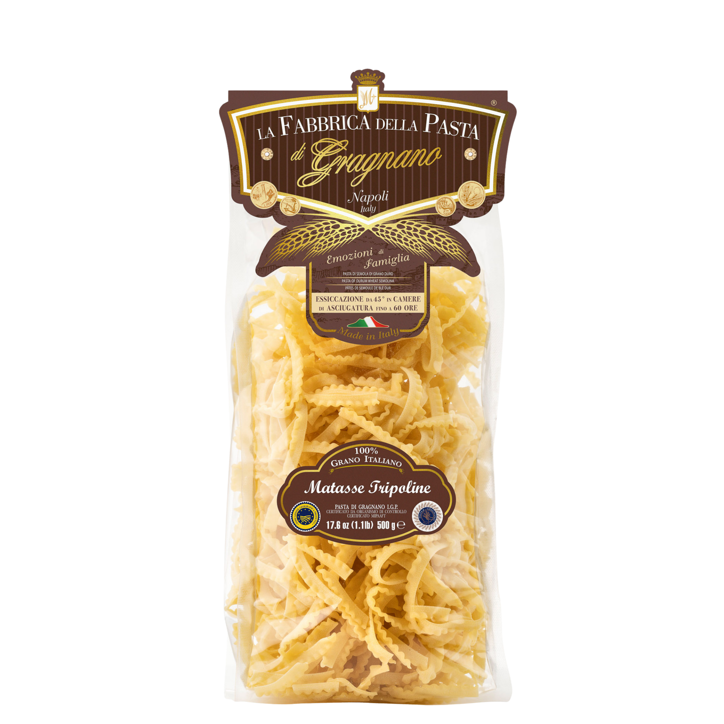 Matasse Tripoline IGP 500 g – Verpackung