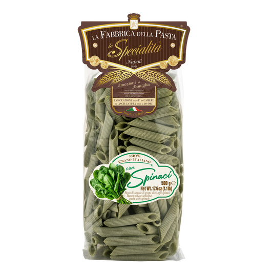 Penne rigate agli spinaci 500 g – Verpackung