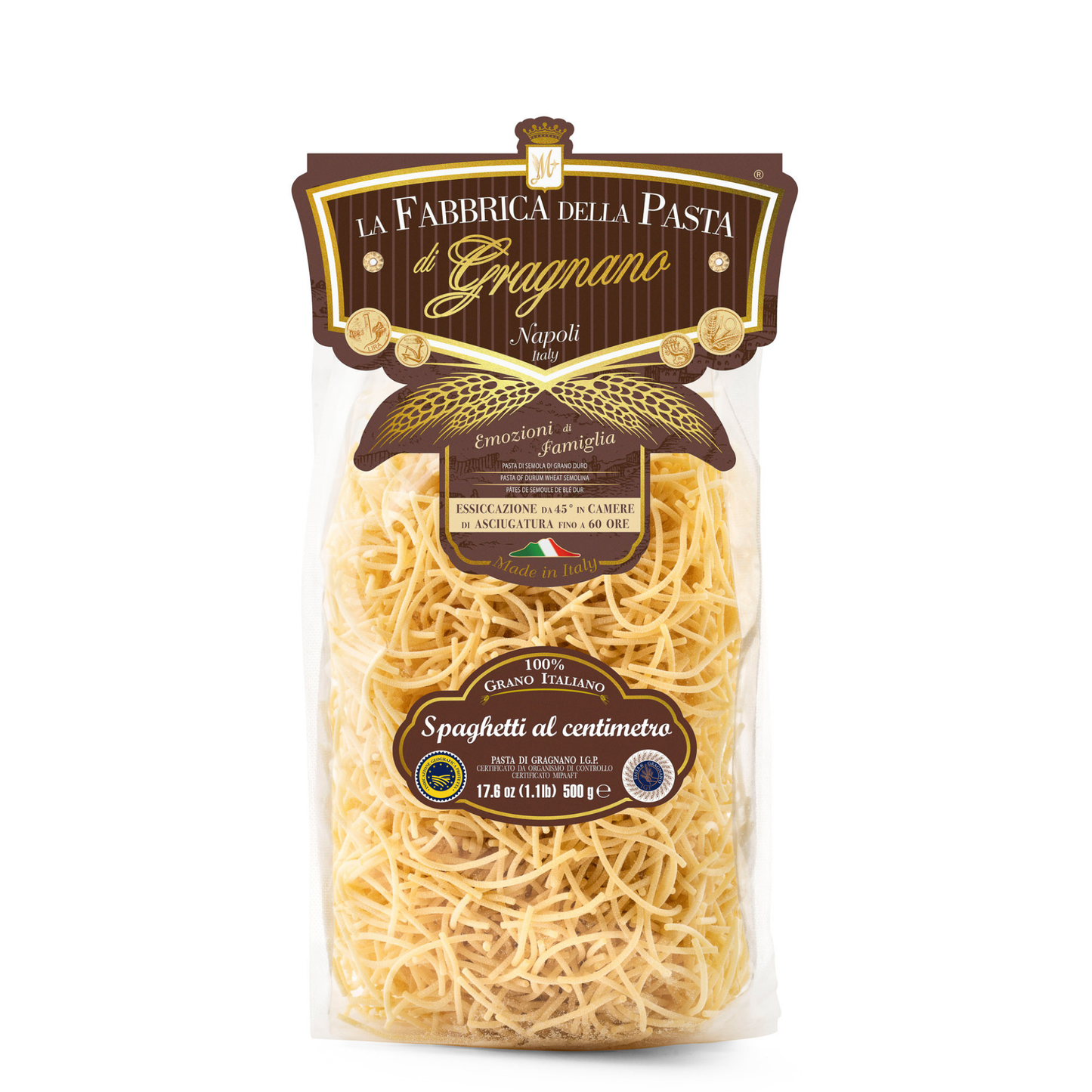 Spaghetti al centimetro IGP 500 g – Verpackung
