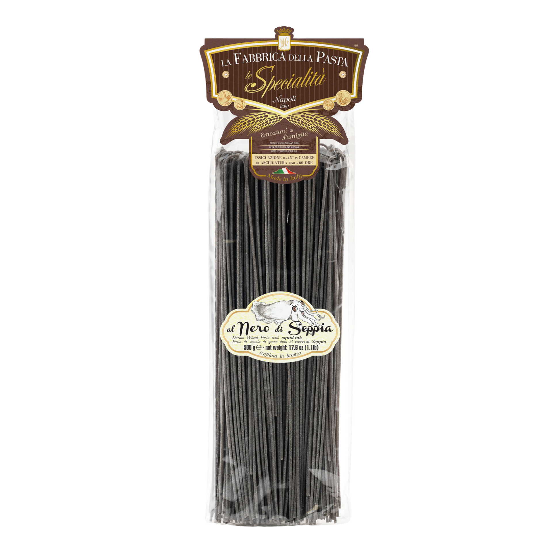 Spaghetti al nero di seppia 500 g – Verpackung