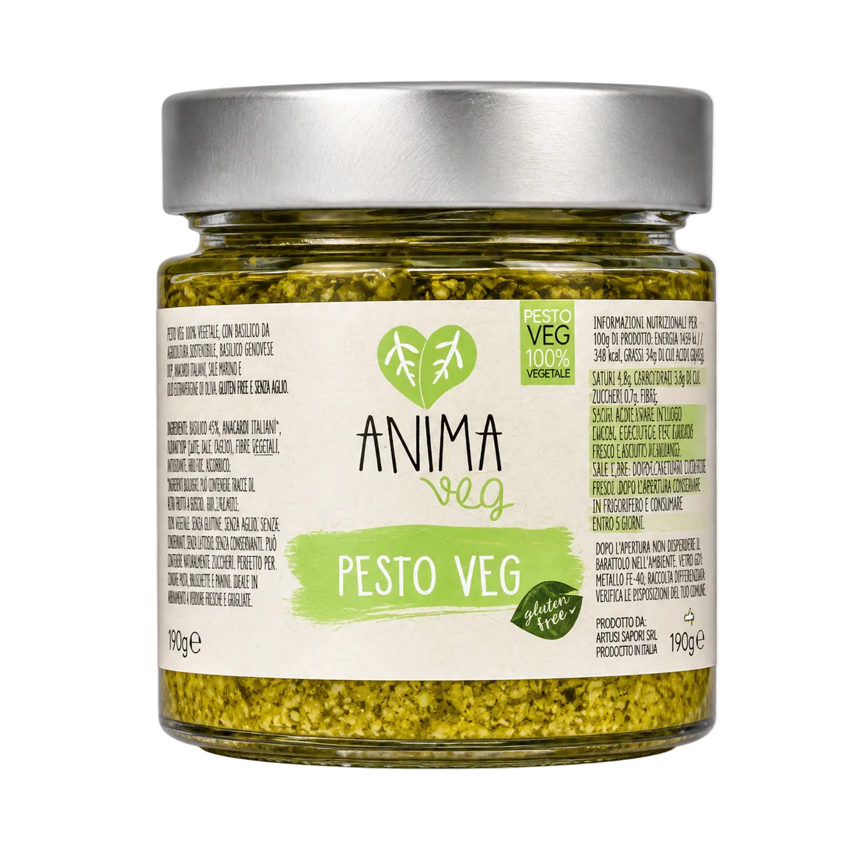 Anima Veg Pesto Veg 190 g Glas
