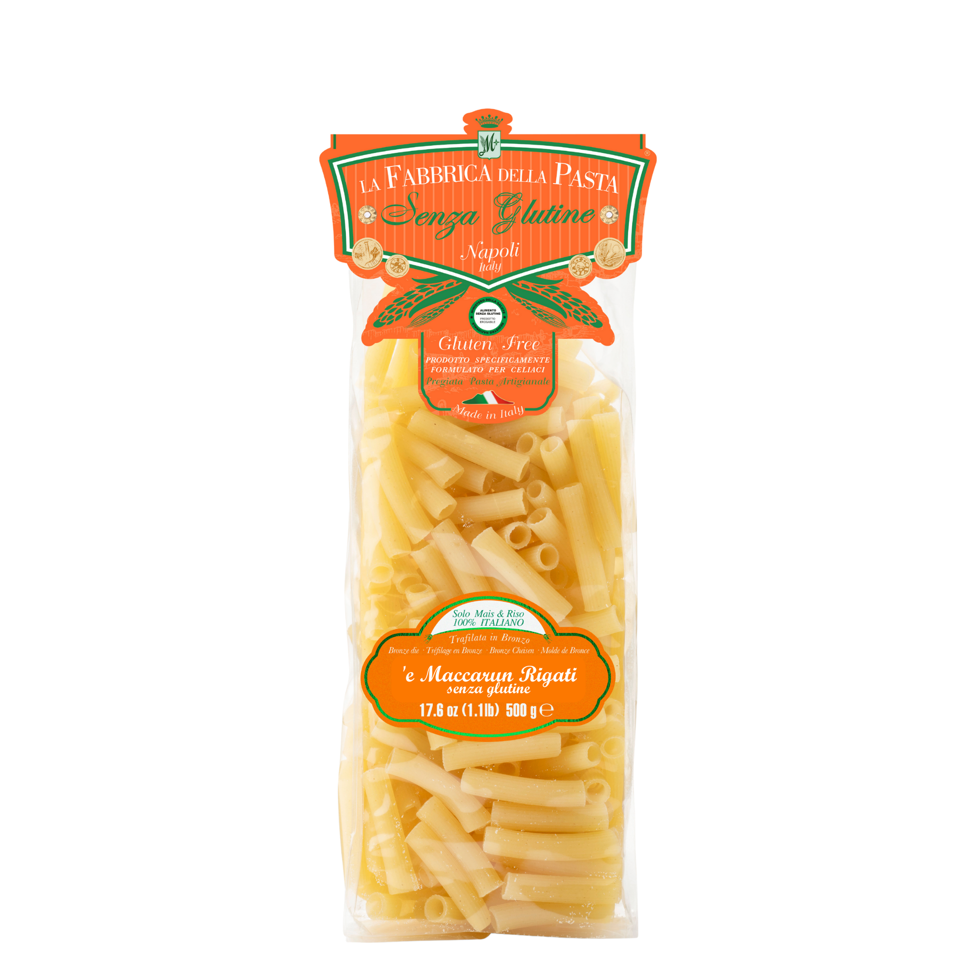 ‘e Maccarun Rigati Senza Glutine 500 g – Verpackung