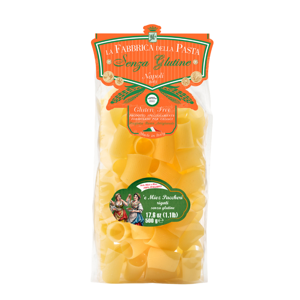 ‘e Miez Paccheri Rigati Senza Glutine 500 g – Verpackung