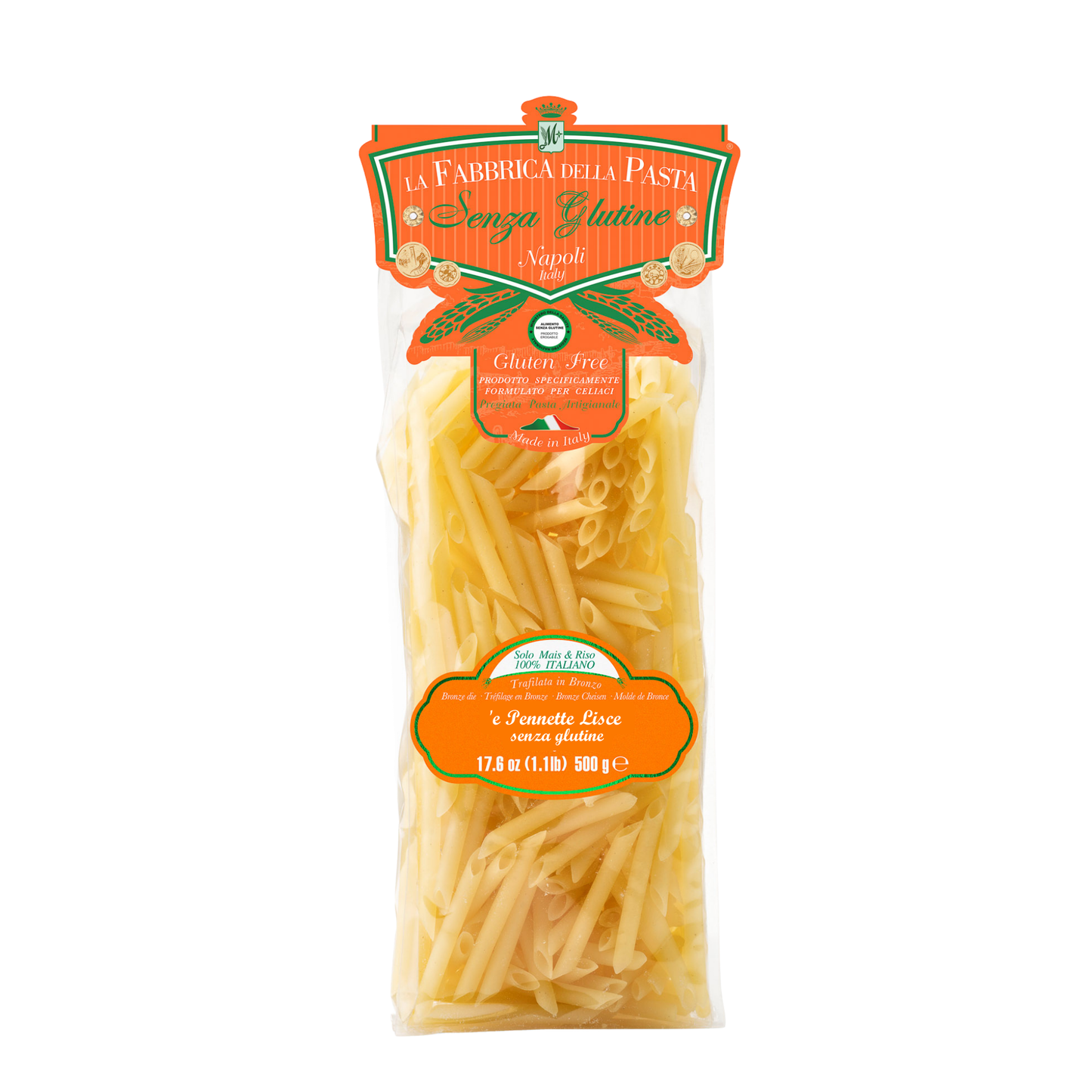‘e Pennette lisce Senza Glutine 500 g – Verpackung