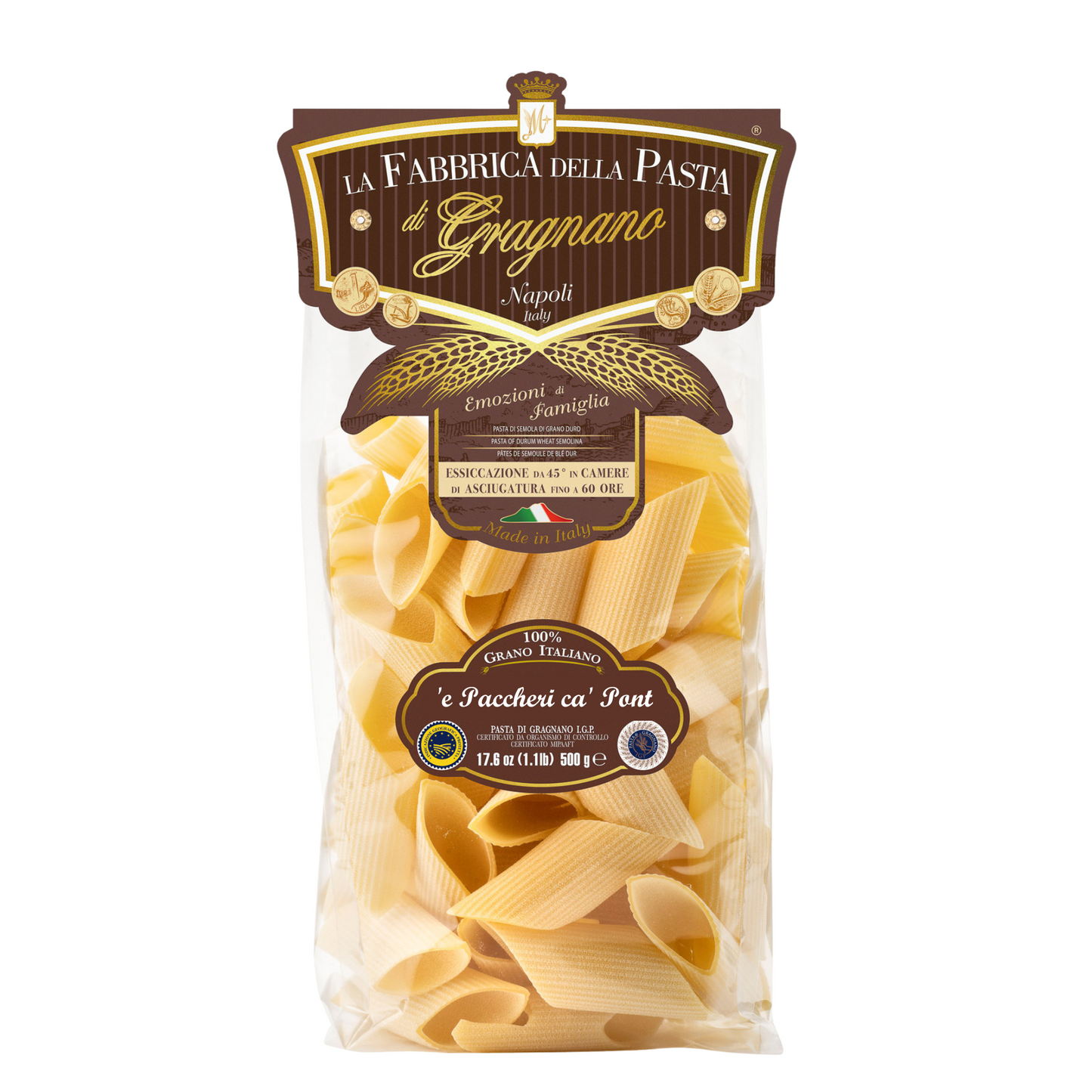 Paccheri ca' Pont IGP 500 g – Verpackung