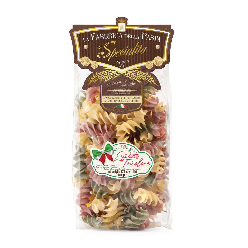 Fusilloni tricolore 500 g – Verpackung