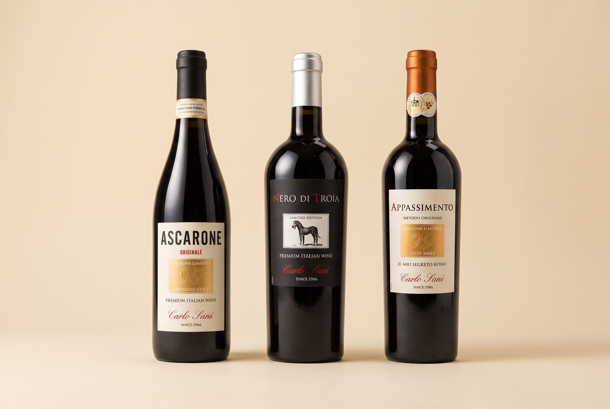 Winzerpaket Carlo Sani – drei Rotweine aus Apulien