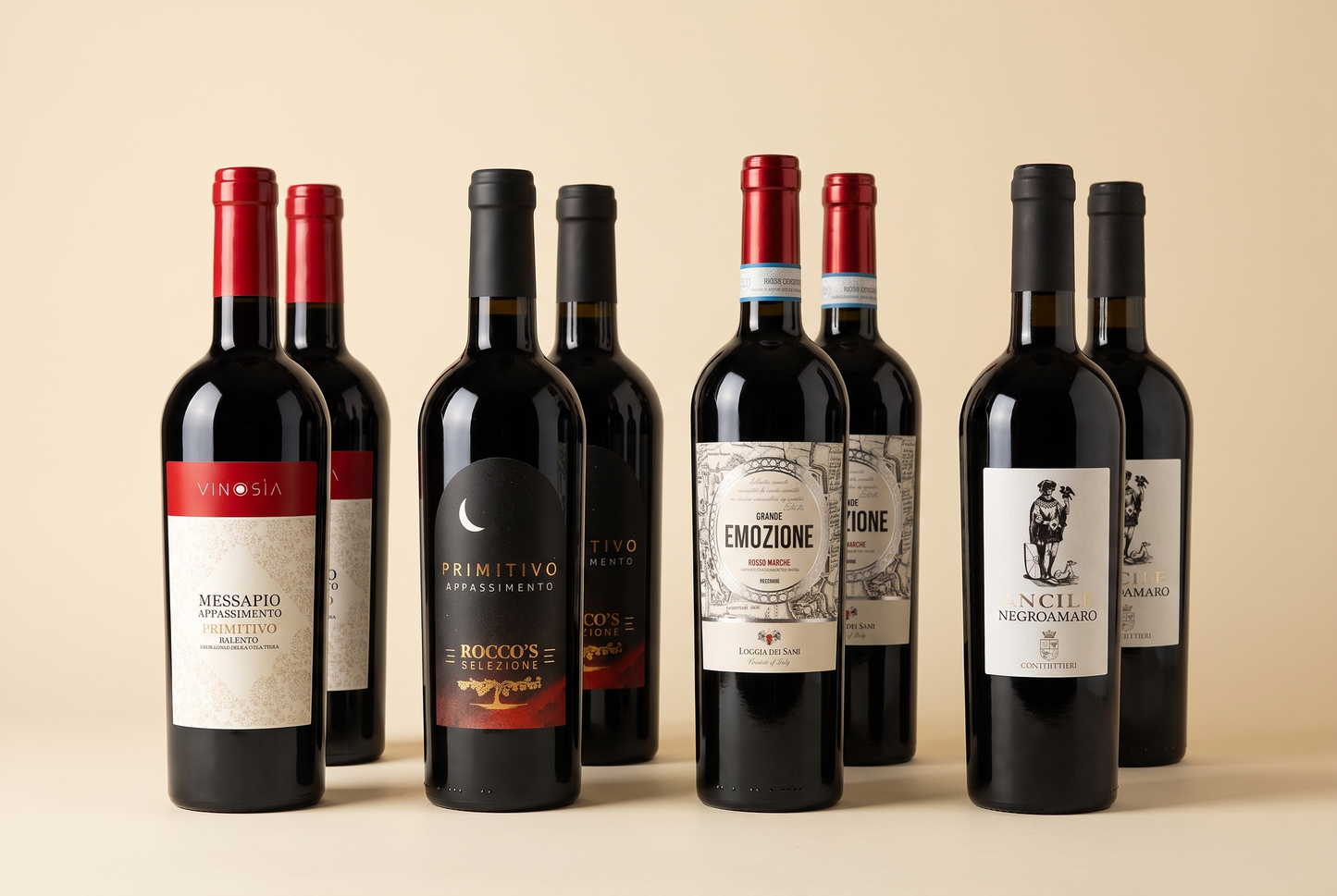 Vorteilspaket Rocco's Rotwein 12er – Vorratskarton mit vier Rotweinen