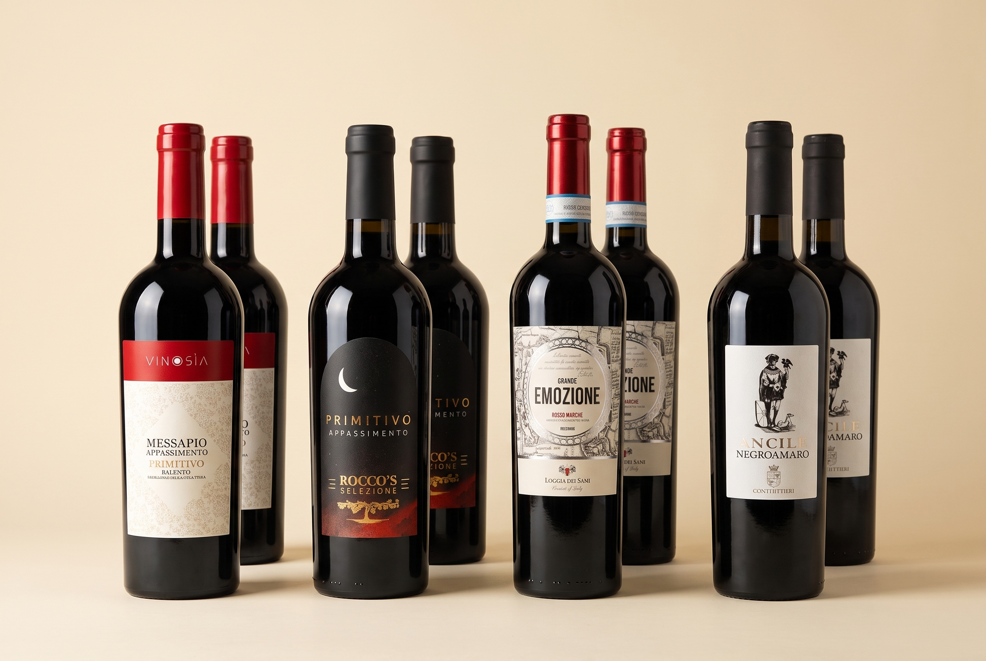 Vorteilspaket Rocco's Rotwein 12er – Vorratskarton mit vier Rotweinen