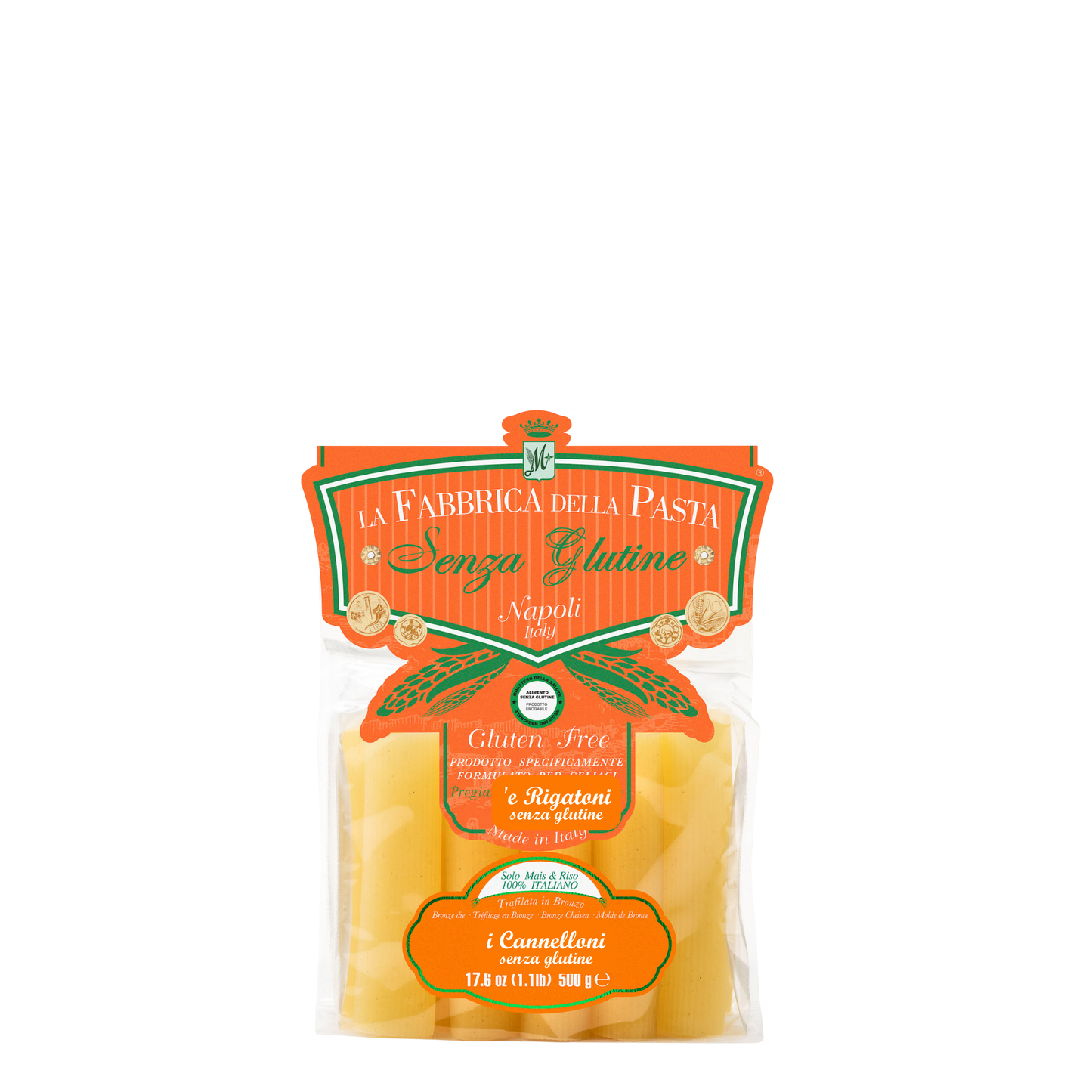 ‘e Cannelloni Senza Glutine 250 g – Verpackung