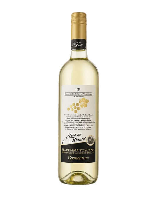 Le Chiantigiane Nero su Bianco Vermentino Maremma Toscana DOC 2024 Freisteller