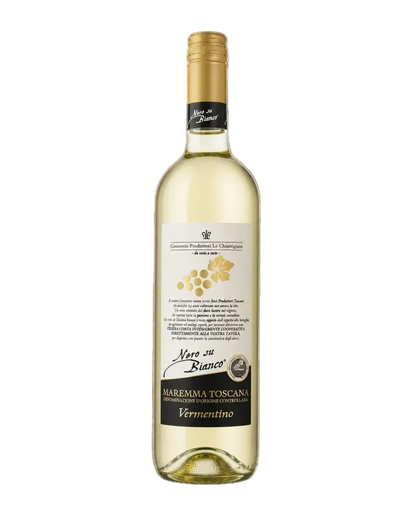 Le Chiantigiane Nero su Bianco Vermentino Maremma Toscana DOC 2024 Freisteller