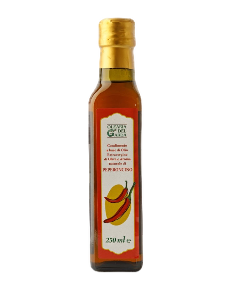 Olearia del Garda Chili-Olivenöl mit Peperoncino 250 ml Freisteller