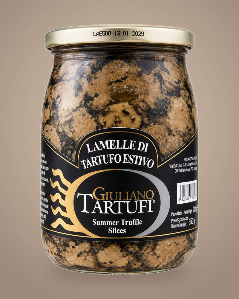 Giuliano Tartufi Lamelle di Tartufo Estivo, Glas mit Sommertrüffel-Scheiben, 500 g