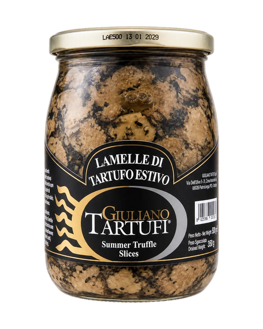 Giuliano Tartufi Lamelle di Tartufo Estivo, Glas mit Sommertrüffel-Scheiben, 500 g