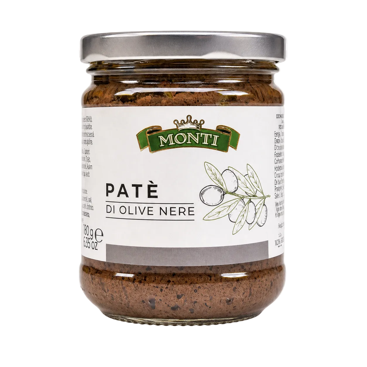 Monti Patè di Olive Nere 180 g Glas