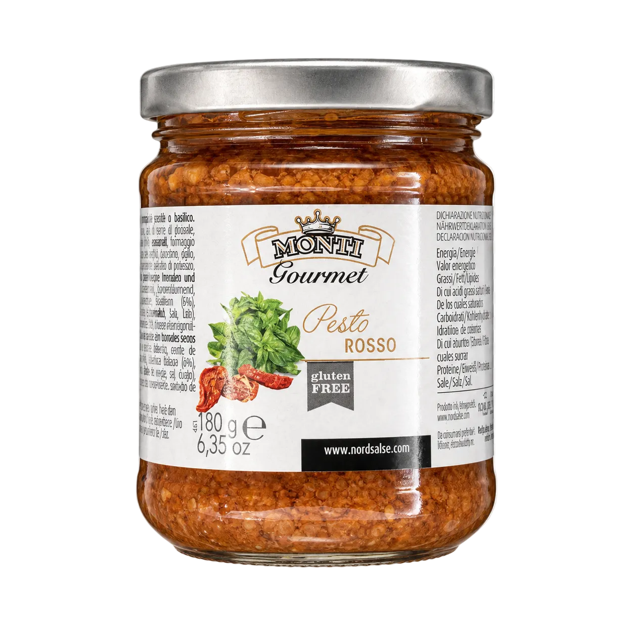 Monti Gourmet Pesto Rosso 180 g Glas