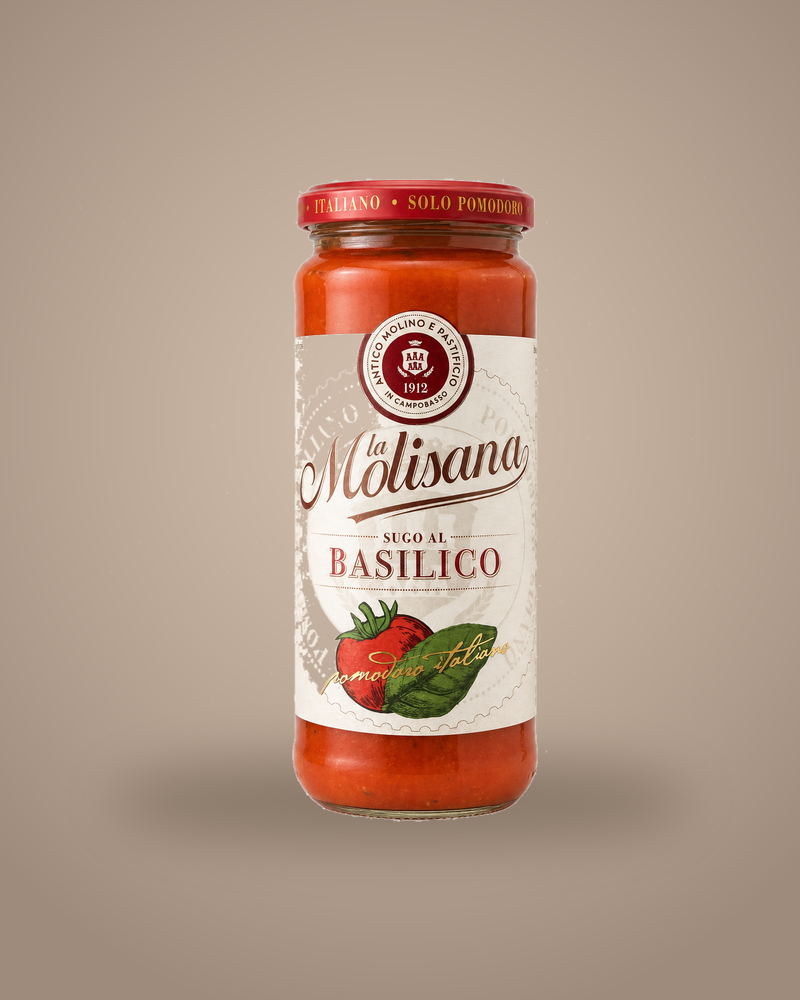 La Molisana Sugo al Basilico, Glas Tomatensauce mit Basilikum, 340 g