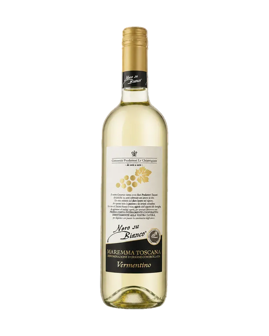 Le Chiantigiane Nero su Bianco Vermentino Maremma Toscana DOC, Flasche