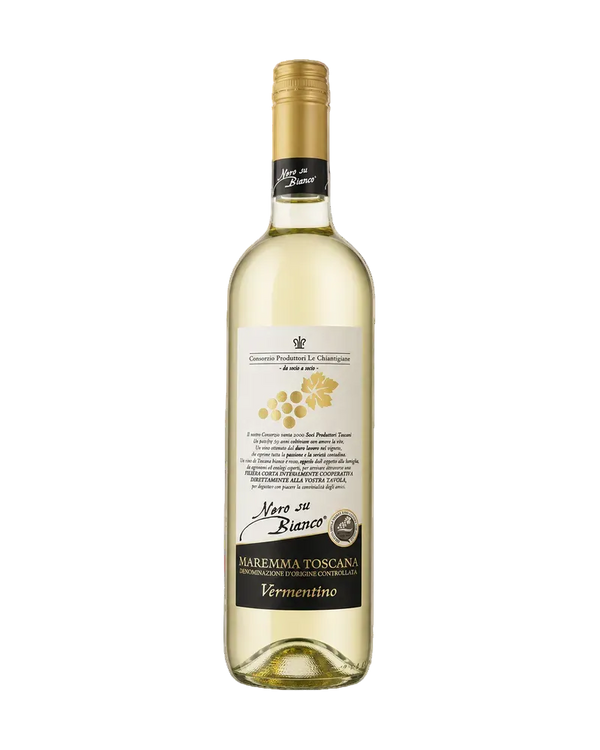 Le Chiantigiane Nero su Bianco Vermentino Maremma Toscana DOC, Flasche