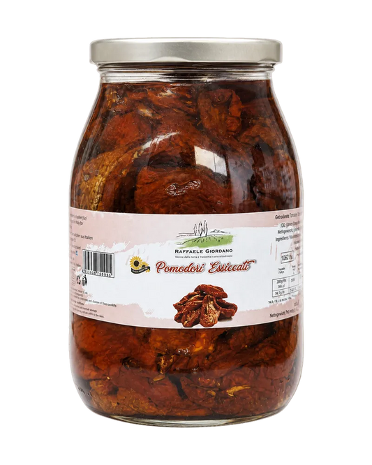Raffaele Giordano Pomodori Essiccati, Glas mit getrockneten Tomaten in Öl, 1000 g