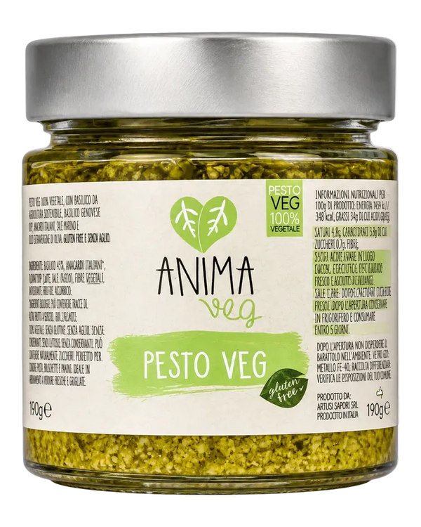 Anima Veg Pesto Veg (veganes Basilikumpesto) 190 g Freisteller