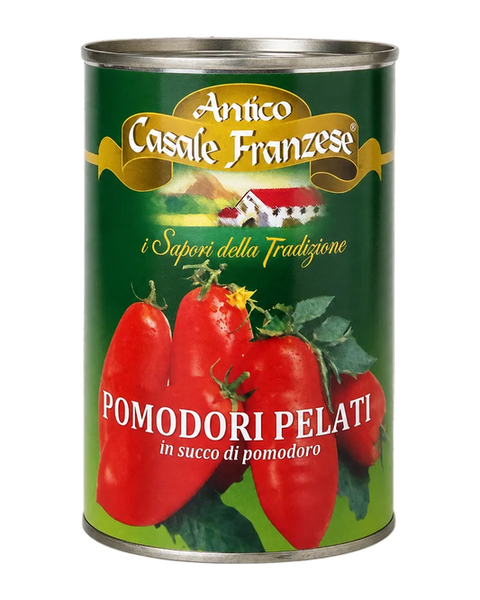 Antico Casale Franzese Pomodori Pelati ganze geschälte Tomaten 400 g Freisteller