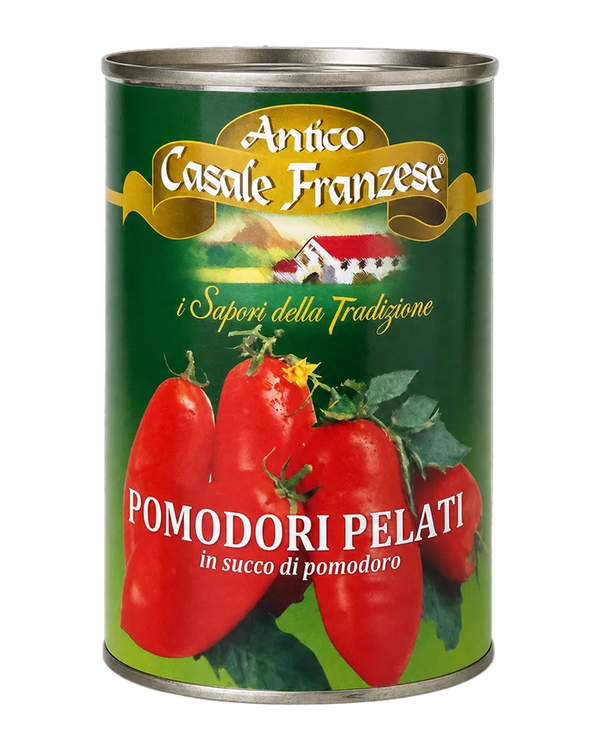 Antico Casale Franzese Pomodori Pelati ganze geschälte Tomaten 400 g Freisteller