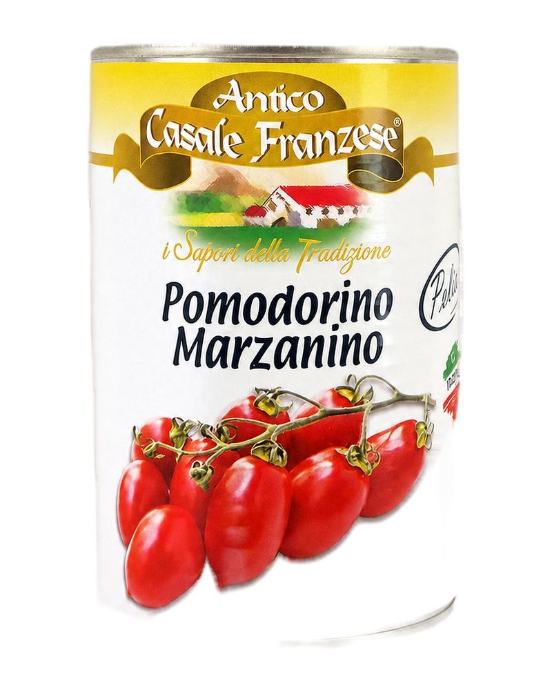 Antico Casale Franzese Pomodorino Marzanino geschälte Kirschtomaten 400 g Freisteller