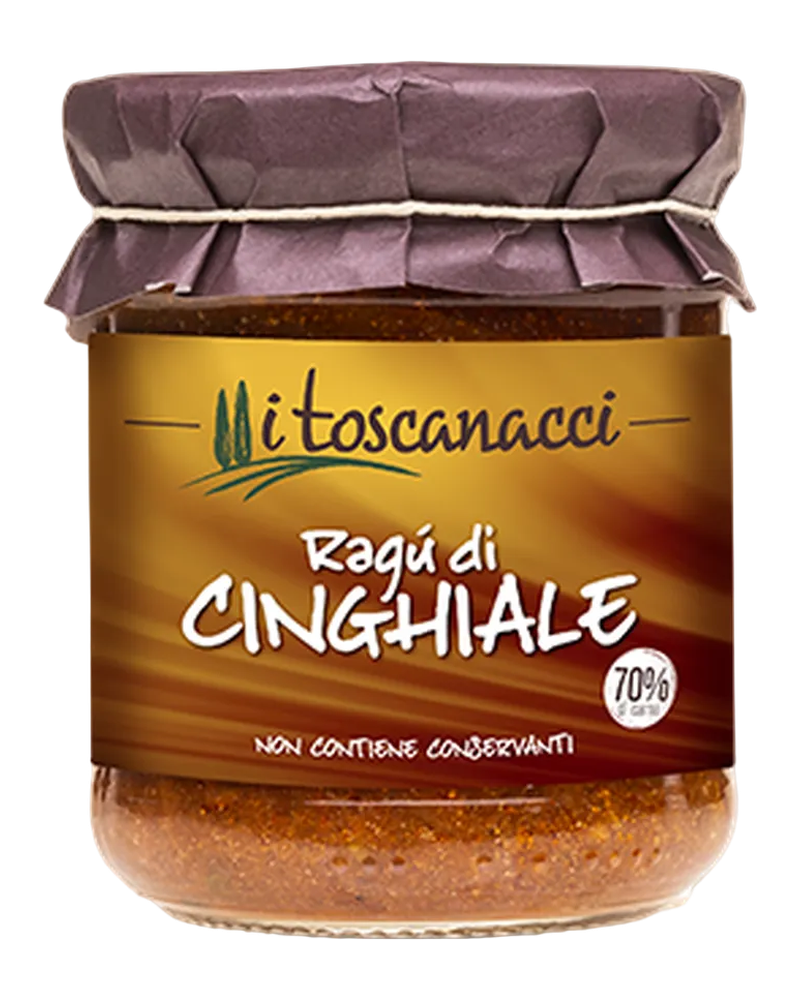 I Toscanacci Ragù di Cinghiale (Wildschwein-Ragout) 180 g Freisteller