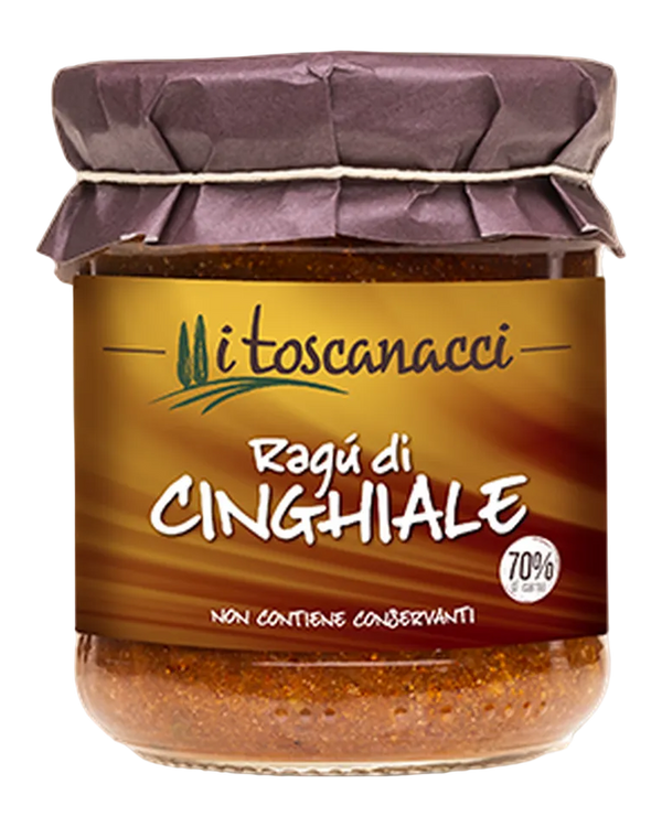 I Toscanacci Ragù di Cinghiale (Wildschwein-Ragout) 180 g Freisteller