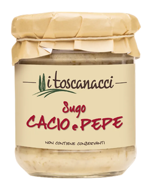 I Toscanacci Sugo Cacio e Pepe (Sauce mit Pecorino und schwarzem Pfeffer) 180 g Freisteller