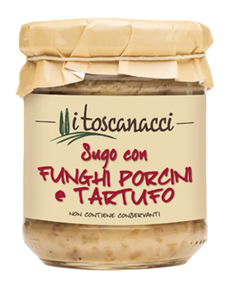 I Toscanacci Sugo con Funghi Porcini e Tartufo (Sauce mit Steinpilzen und Trüffel) 180 g Freisteller