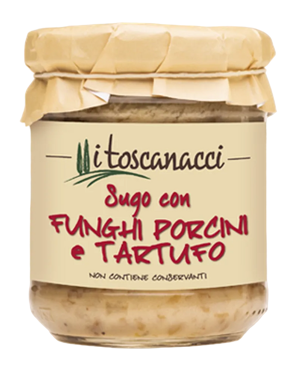 I Toscanacci Sugo con Funghi Porcini e Tartufo (Sauce mit Steinpilzen und Trüffel) 180 g Freisteller