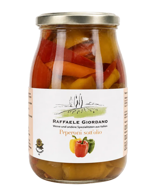 Raffaele Giordano Peperoni sott'olio Paprika in Öl 500 g Freisteller