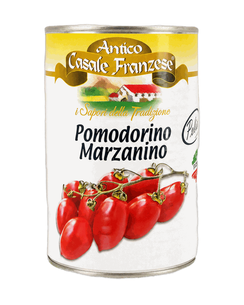 Antico Casale Franzese Pomodorino Marzanino geschälte Kirschtomaten 400 g Freisteller