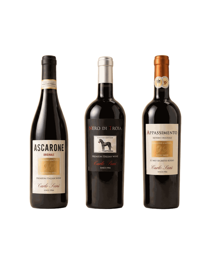 Winzerpaket Carlo Sani – drei Rotweine aus Apulien